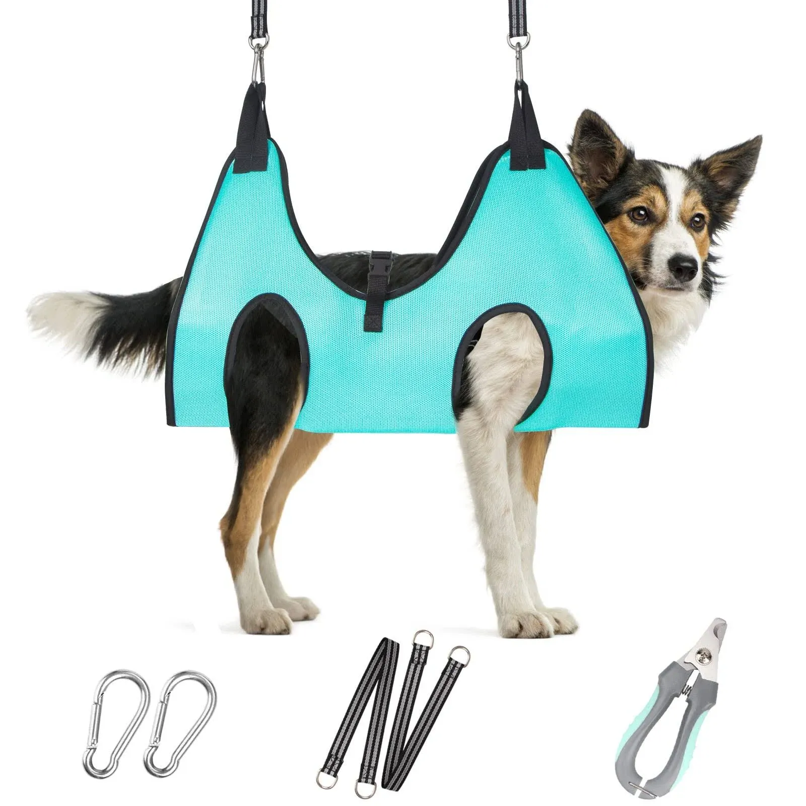 ATESON Dog Grooming Hammock - Upgrade Pet Grooming Harness for Nail Trimming (S