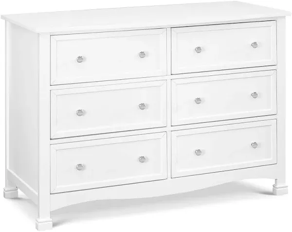 DaVinci Kalani 6 Drawer Double Wide Dresser in White - M5529W