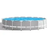 Intex 18ft x 48in Prism Frame Above Ground Swimming Pool Set with Pump