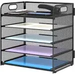 5 Trays Paper Organizer with Handle - Mesh | adamsbargainshop