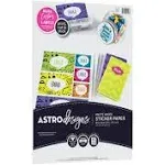 Astrodesigns Sticker Paper Labels | Inkjet/Laser Printers | 8.5 x 11 | White | 15/Pack