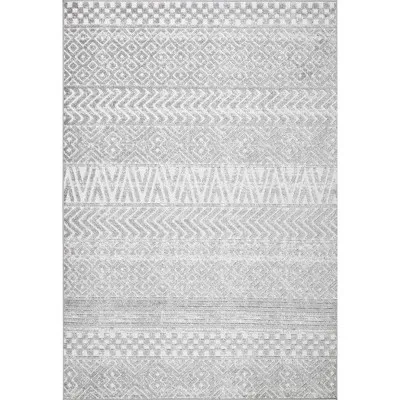 nuLOOM Kamryn Raised Tribal Bands Indoor/Outdoor Area Rug