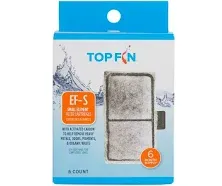 Top Fin Element Filter Cartridges with carbon 6 pack new in sealed package!!