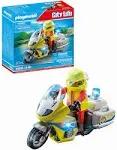 Playmobil - Emergency Doctor Motorbike With Flashing Light (71205) Toy NEW