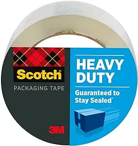 Scotch Heavy Duty Shipping Packaging Tape 3850-4-SRM, 1.88 in x 54.6 yd (48 mm x 50 M)