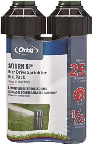 Orbit 55469 Saturn III Gear-Drive Rotor Sprinkler 2-Pack