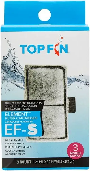 Top Fin Element EF-S Filter Cartridges, Size: 6 Count 