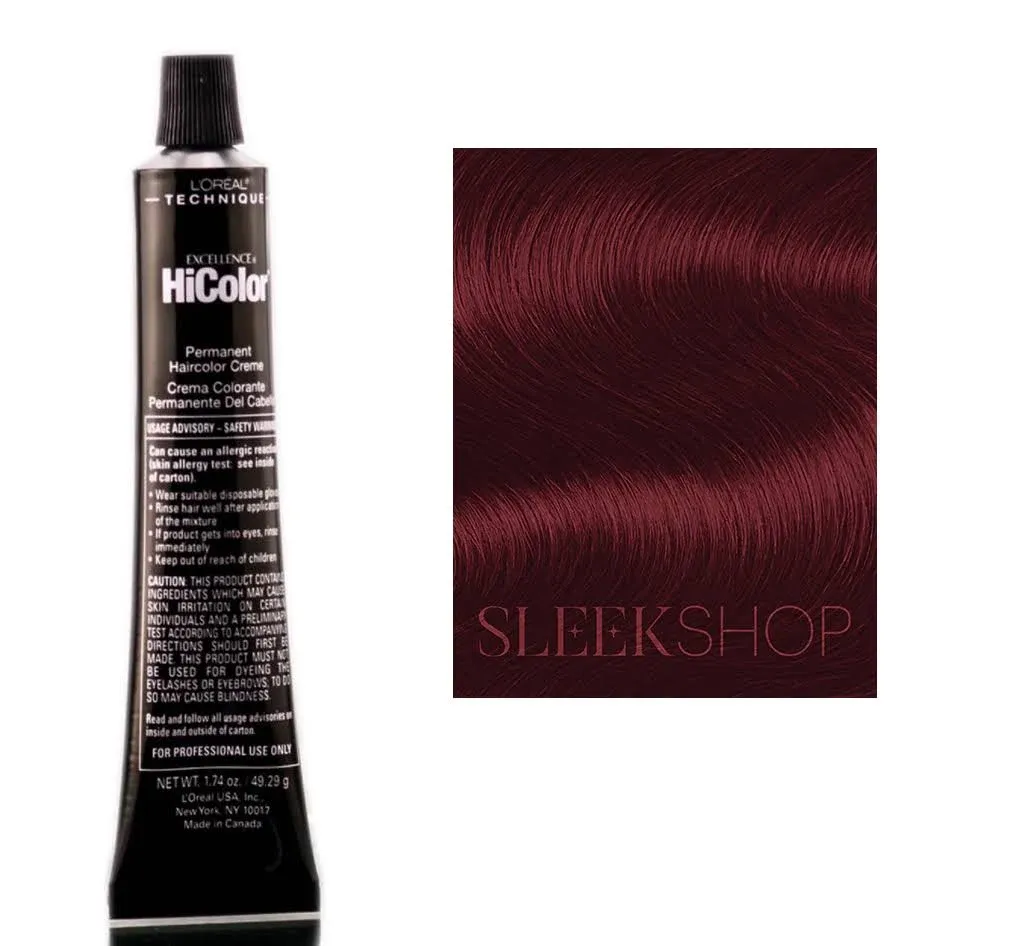 L'Oreal Technique Excellence HiColor Permanent Hair Color, H20 Red Violet - 1.74 ...