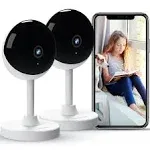 owltron Indoor Security Camera 2K, 2.4GHz WiFi Cameras 2.4GHz-1 Pack, White 