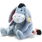 Steiff Disney Soft Cuddly Friends Eeyore, Premium Stuffed Animal, Bluish Gray, Over 9.5" Tall,024603