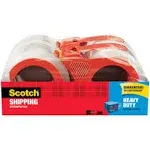 3M Scotch Heavy Duty Shipping Packaging Tape, Clear, 1.88" x 54.6 yds - 4 pack