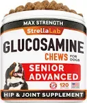 StrellaLab, Max Strength Glucosamine Chews, for Dogs, Senior Advanced