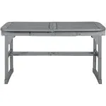 Extendable Outdoor Wood Patio Dining Table - Grey Wash, Gray