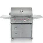 Blaze Professional LUX 34 Inch 3 Burner Built-In Gas Grill With Rear Infrared Burner BLZ-3PRO-NG