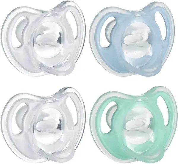 Tommee Tippee Ultra Light Ortho Pacifier Binky Soother 0-6 Months 4 pack New