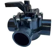 FibroPool Swimming Pool Diverter Valve - 2 inch - 3 Way - Positive Seal & Non Lube Replacement Valve for Pools and Spas