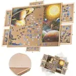 1500 Piece Wooden Jigsaw Puzzle Board - 6 Drawers