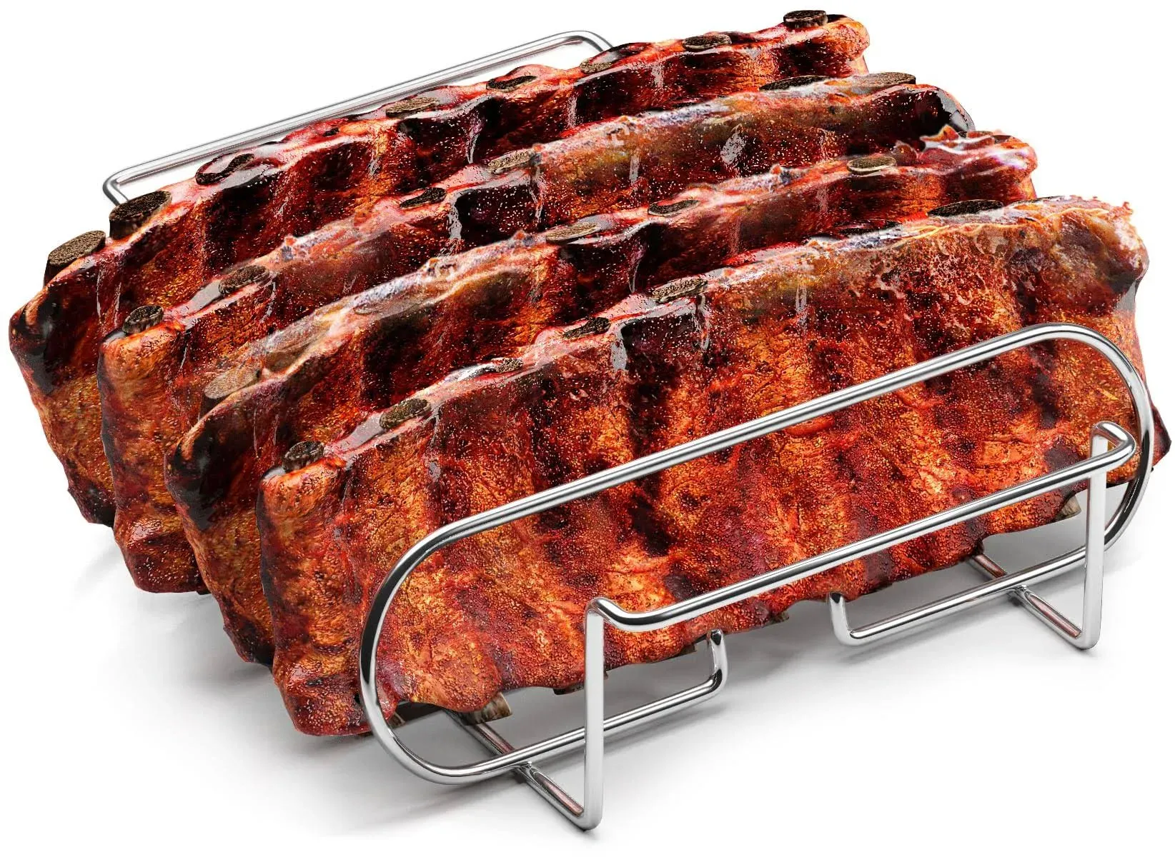 Sorbus Non-Stick Rib Rack - Holds 4 Rib Racks for Grilling & Barbecuing