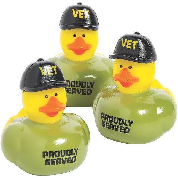 Veteran Rubber Duckies Set of 3  (Free Shipping with 6 Purchases)