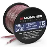 Monster XP Speaker Wire Copper Cable Spool, 16 AWG 50 ft, Bronze