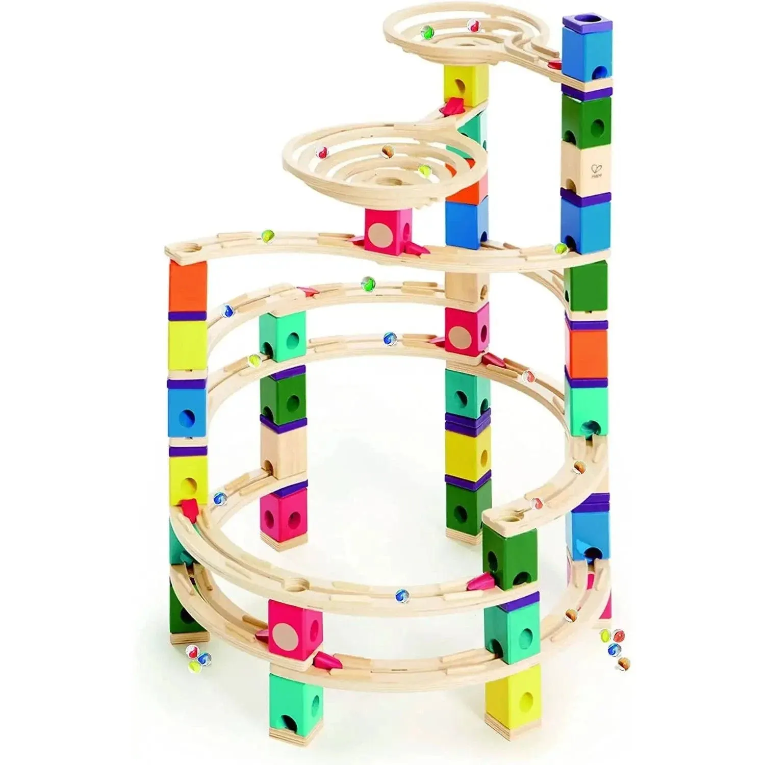 Hape Quadrilla Cyclone Wooden Marble Run Blocks