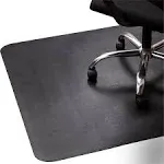 Office Rolling Chair Mat For Hardwood And Tile Floor, Black, Anti-slip, Non-curv