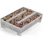 Buzzlett 12 Hours Pellet Maze Smoker Tray, Perfect for Hot or Cold Meat, Cheese, Fish and Pork Smoking, 5 inch x 8 inch