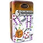 Double 6 Dominoes Game Tin Case 2016 Classic Games NEW SEALED