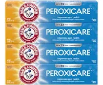 Arm & Hammer Peroxicare Toothpaste, Clean Mint Flavor, Improves Gum Health, 6.0oz (4-Pack)