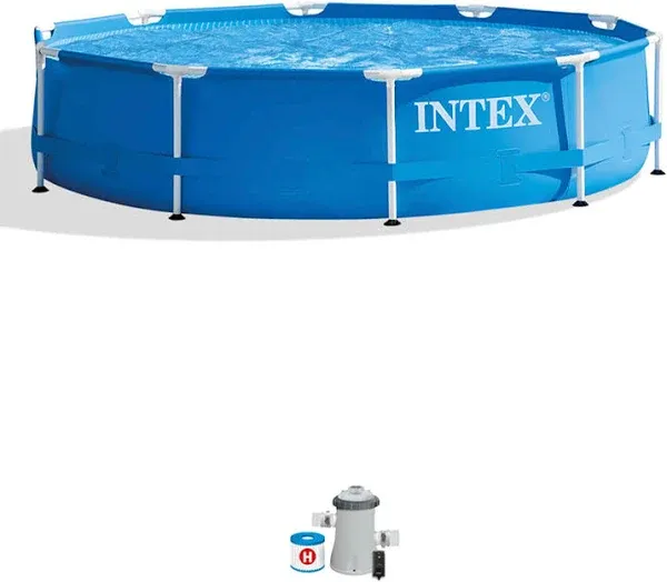 Intex 26711EH 12 foot x 30 inch Prism Frame Above Ground Swimming Pool with Pump