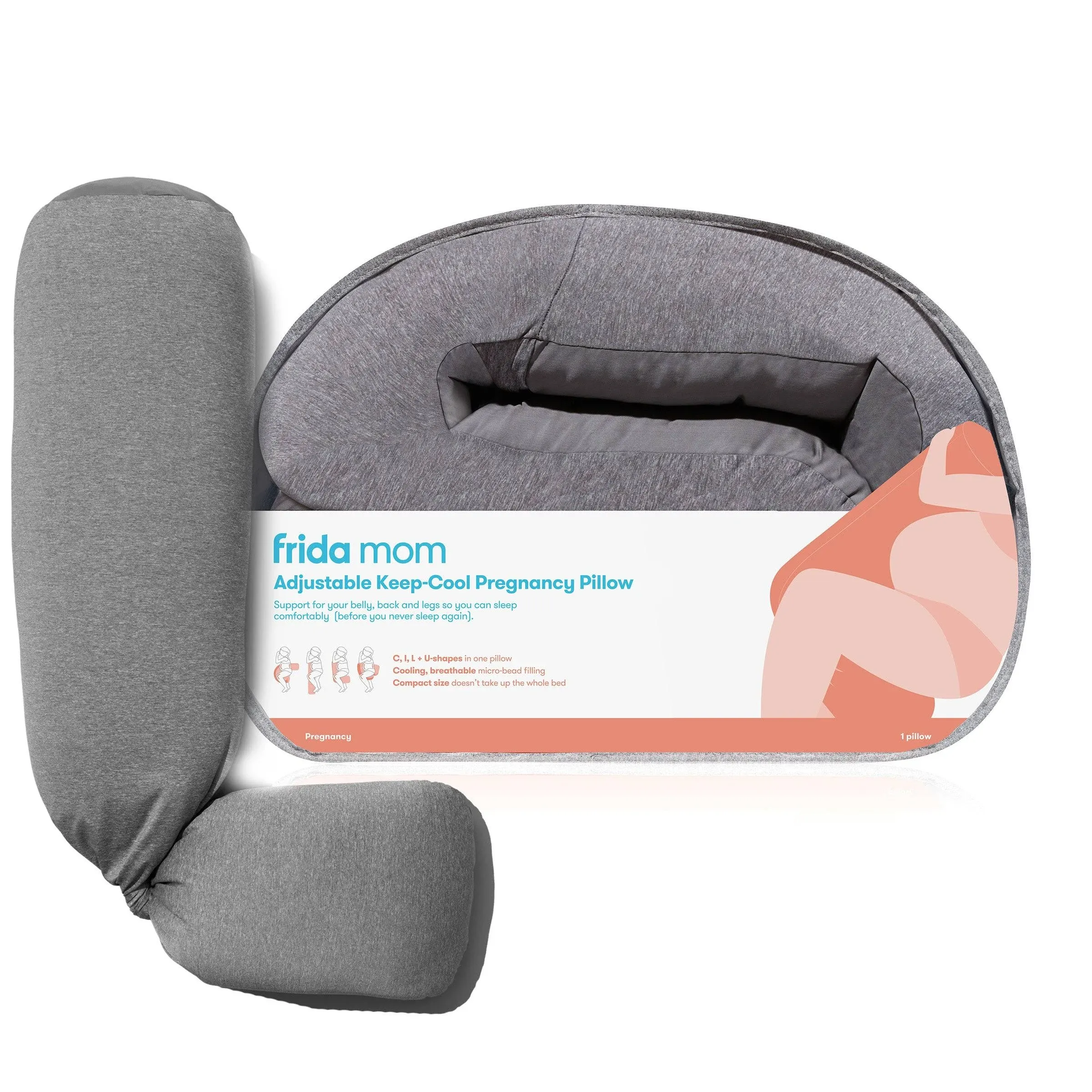 Frida Mom - Adjustable Keep-Cool Pregnancy Pillow