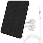 Solar Panel for Security Camera7W Camera Solar Panel with Micro USB &amp; USB-C P...