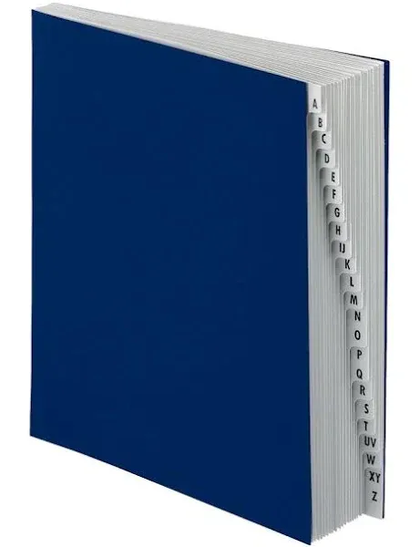 Pendaflex Expanding Desk File A-Z Letter Size Acrylic-Coated Pressboard Dark Blue