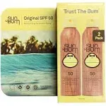 Sun Bum Original SPF 50 Moisturizing Sunscreen Spray 2 Pack(5 oz.X2)