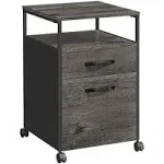 VASAGLE Mobile Filing Cabinet with Wheels and 2 Drawers