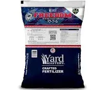 Freedom 17-7-6 Granular Lawn Fertilizer (18lb. Bag) - Covers 6,000 Square feet, Includes Magnesium, Chelated Iron, and BioNite