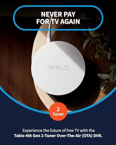 Tablo 4th Gen 2-Tuner 128GB Over-The-Air DVR Streaming Player