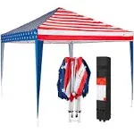 Best Choice Products 10x10ft Pop Up Canopy Outdoor Portable Folding Instant Lightweight Gazebo Shade Tent w/Adjustable Height, Wind Vent, Carrying Bag - Red