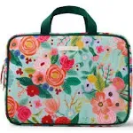 RIFLE PAPER CO. Travel Cosmetic Case (Pockets for storage, Wipe Clean, Travel Must Have Accessory, Stylized Pattern), Garden Party