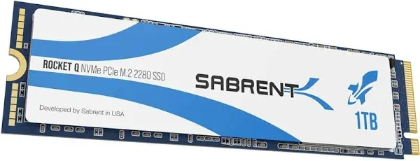 SABRENT Rocket Q 1TB NVMe PCIe M.2 2280 Internal SSD High Performance Solid State Drive R/W 3200/2000MB/s (SB-RKTQ-1TB)