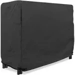 Log Rack Cover Weatherproof Heavy Duty Storage Protector Black