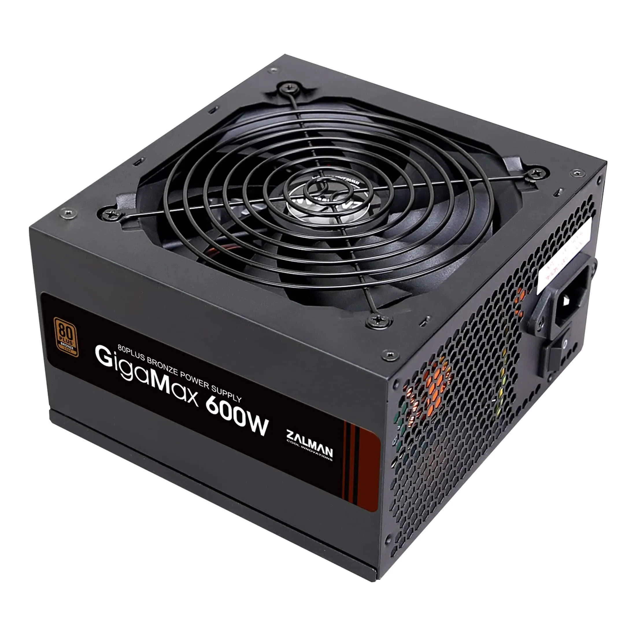 Zalman GigaMax 600W 80+ Bronze Power Supply, High Efficiency Stable Output, 5 Year Warranty, Certified 80 Plus PSU, Up to 87% Efficiency, Non-Modular (600 Watts)