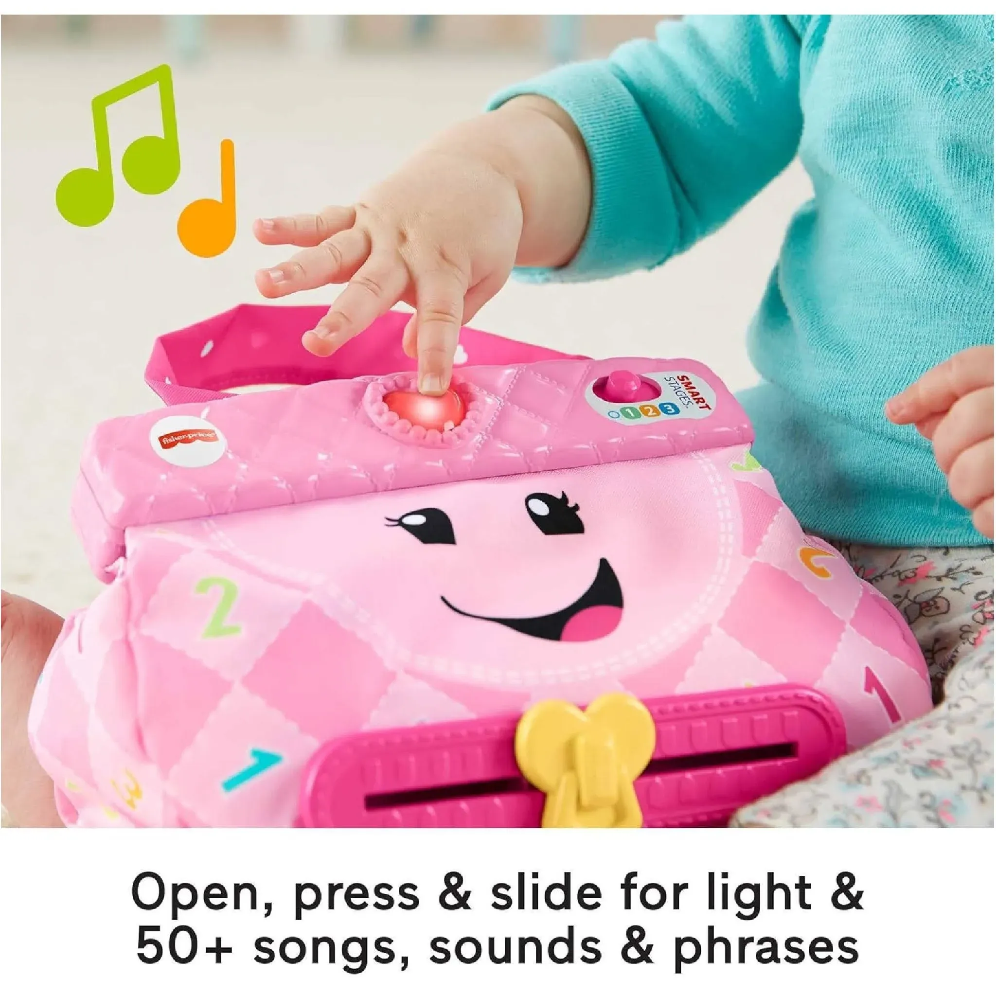 Fisher-Price Laugh and Learn Baby and Toddler Toy My Smart Purse Pretend Dress Up Set With Lights and Learning Songs