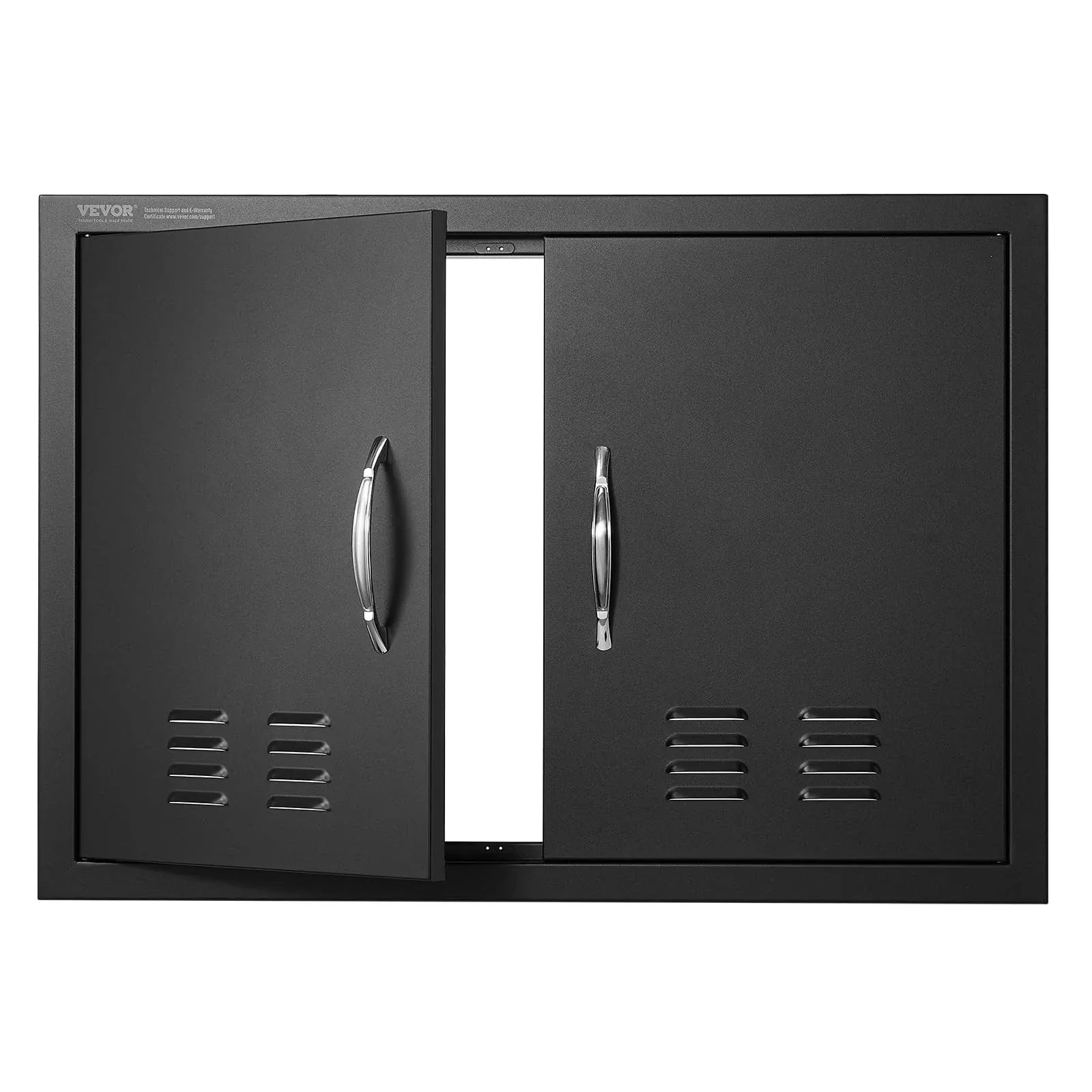 VEVOR Double Outdoor Kitchen Door 30 in. W x 21 in. H BBQ Access Door Cold Plate Flush Mount Door Wall Vertical Door