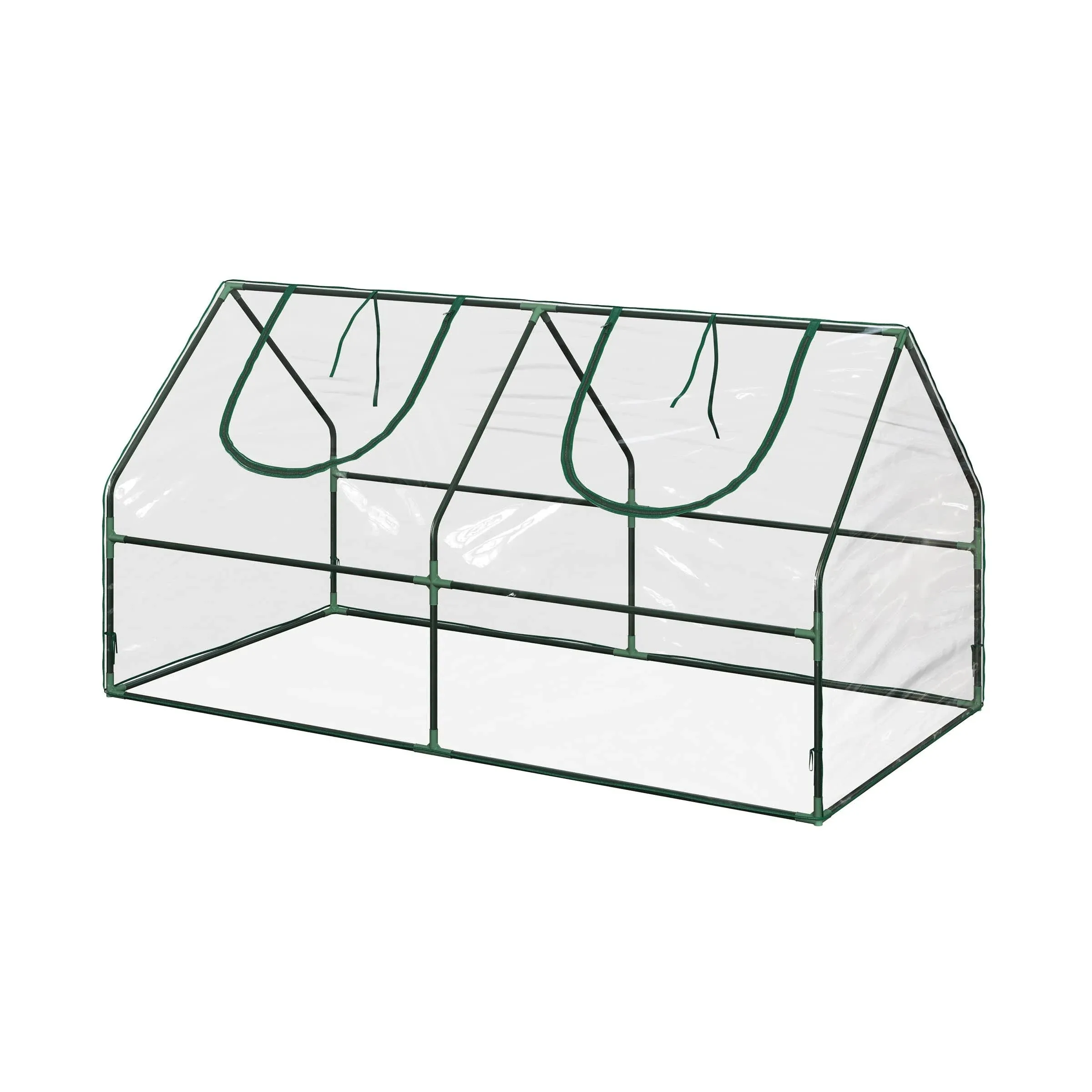 Small Greenhouse for Outdoors 47 x 24 in Plant Cover Green House Steel Frame