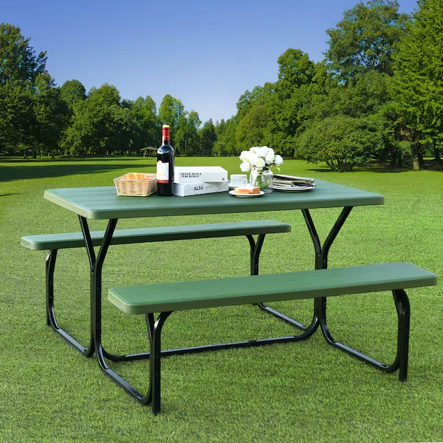 Costway Rectangle Outdoor Dining Table 54-in W x 59-in L Lowes.com