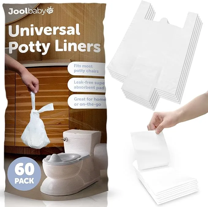 Disposable Potty Liners – Universal Fit for Potty Chairs, Super-Absorbent (60 Count) – Jool Baby