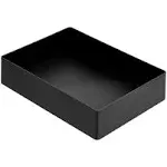 Basics Rectangular Plastic Desk Organizer, Accessory Tray, Black