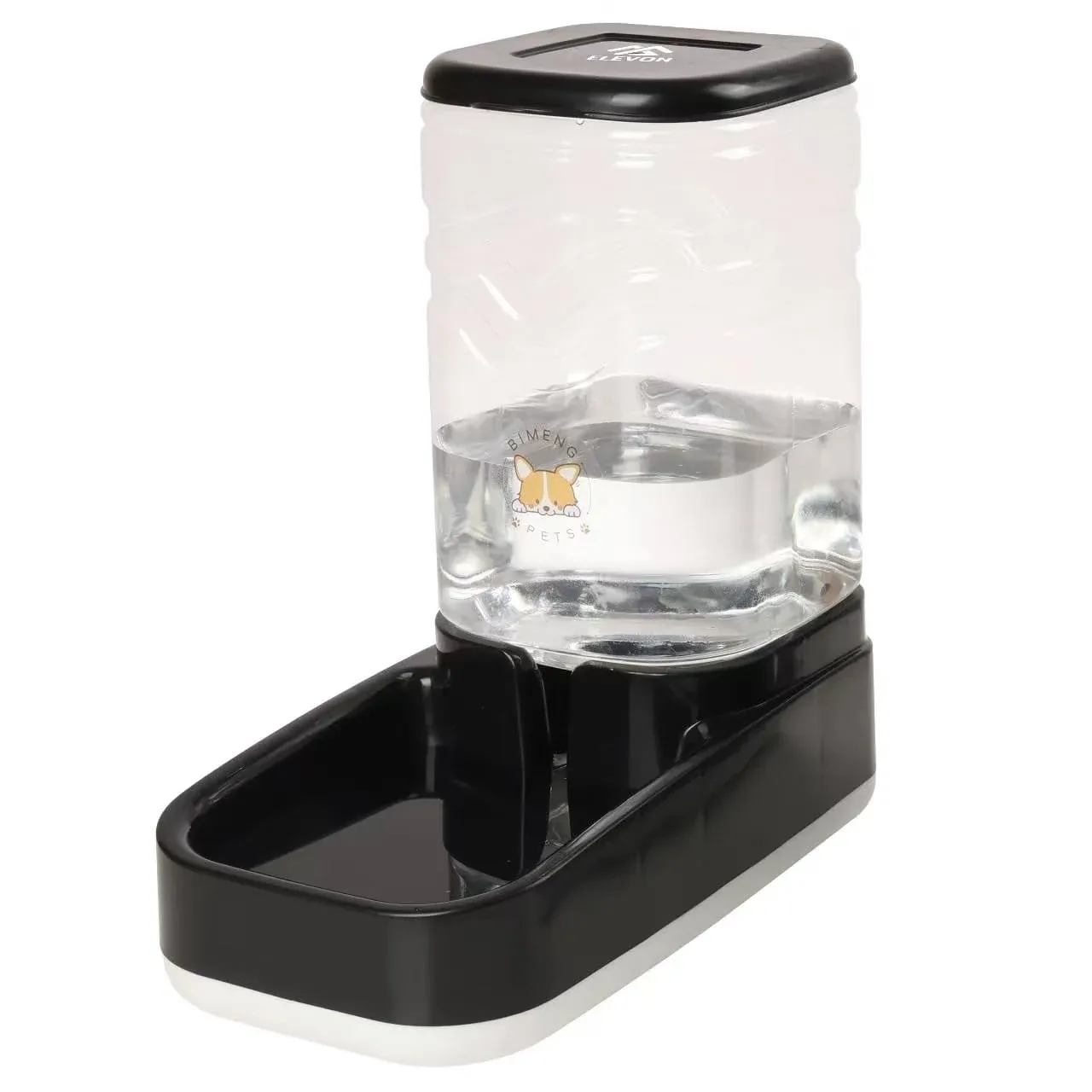 Elevon Automatic Dog & Cat Gravity Water Dispenser 3.8L Black