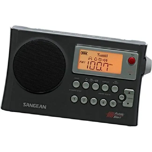 Sangean PR-D4W AM/FM Weather Alert Portable Radio with Bandwidth Narrowing, AM